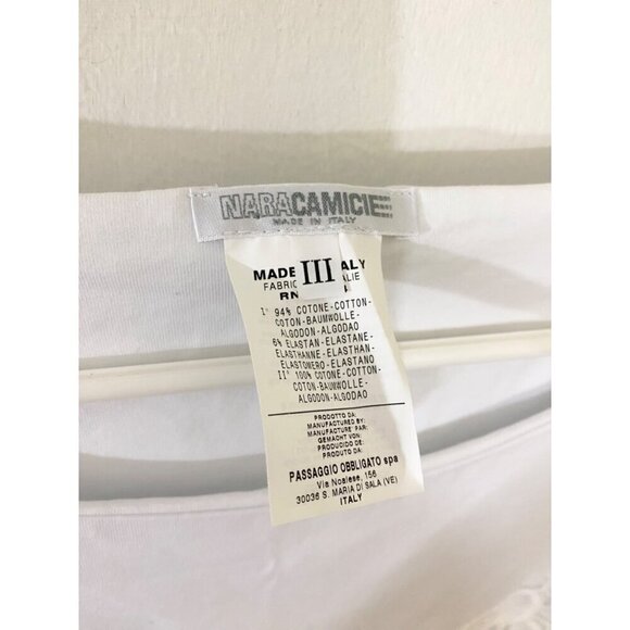 NaraCamicie Women's White, Yellow Embroidered Cap Sleeve Top - III (XL) - Picture 2 of 9